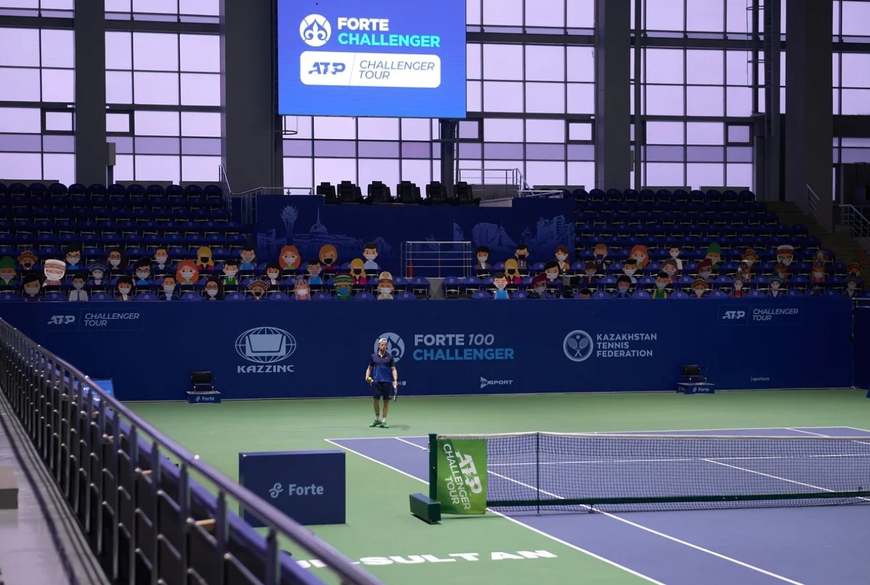 Central court of Forte Challenger tournaments in Nur-Sultan